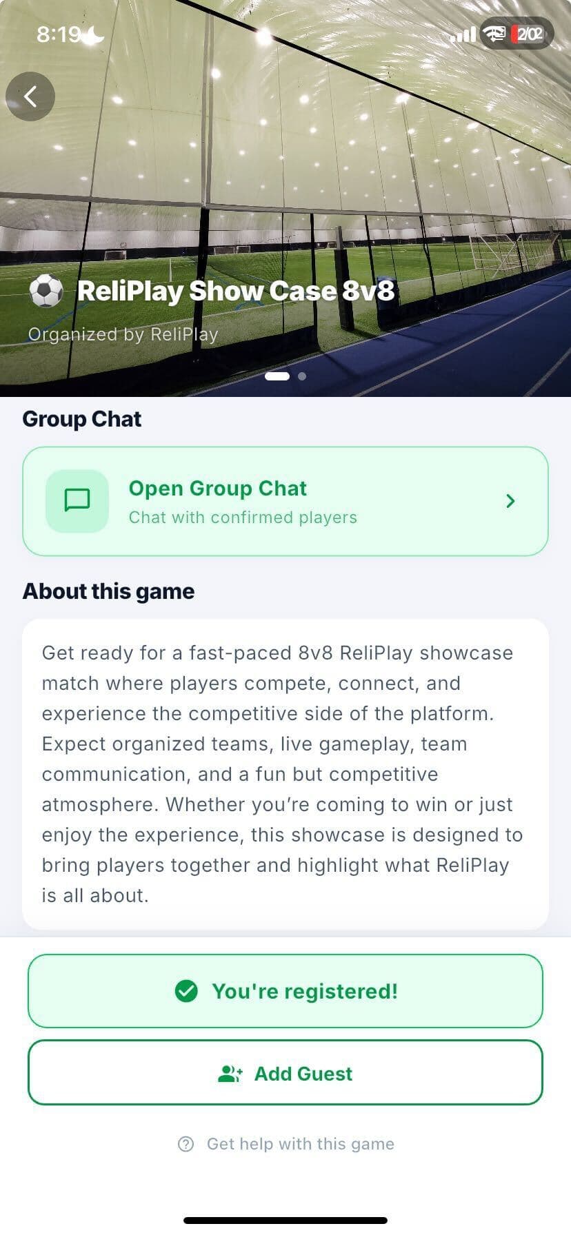 Game detail — ReliPlay Show Case 8v8